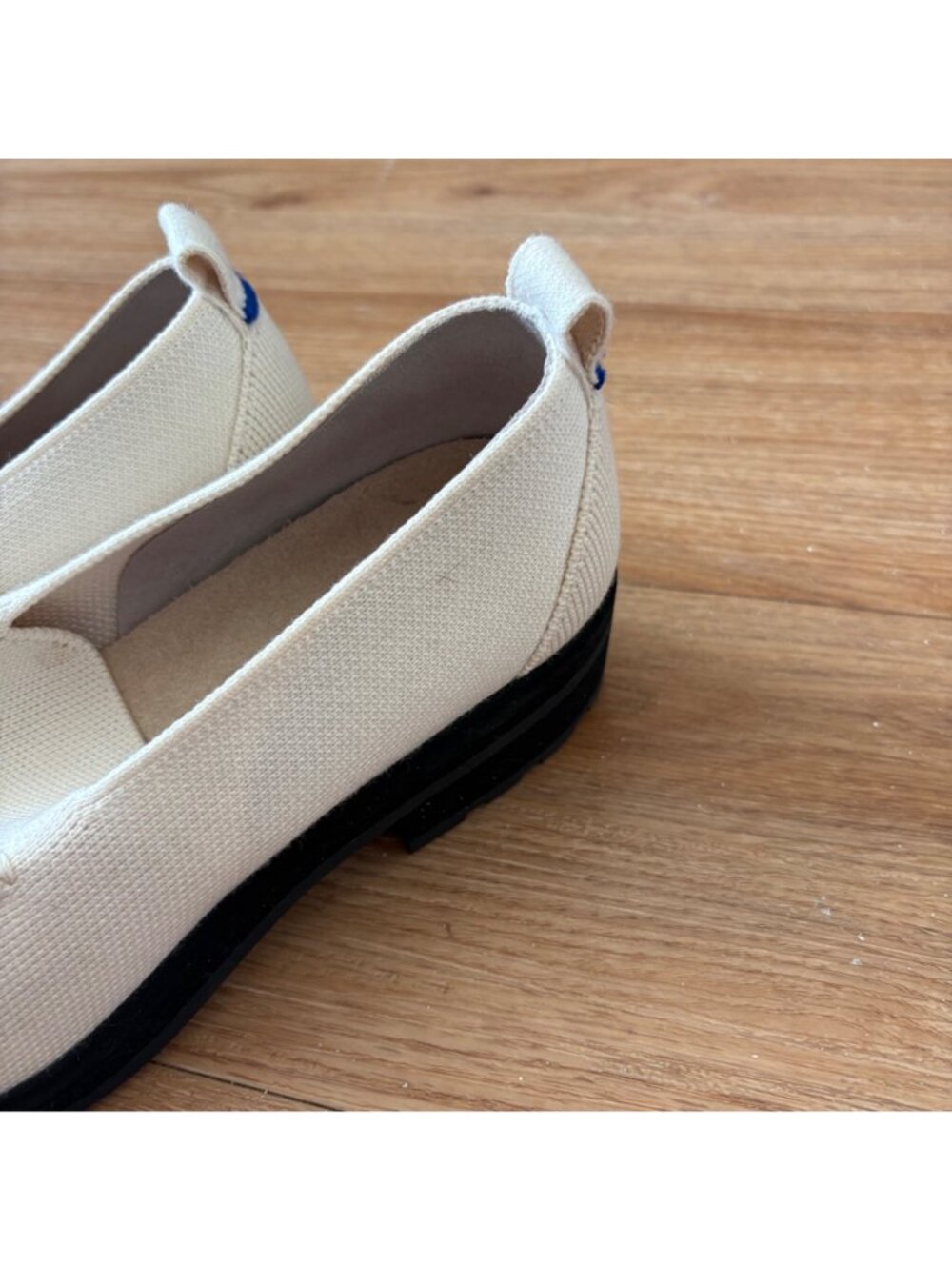 Rothy’s The Lug Loafer Merino Wool Knit Shoes Ivory Cream Women’s Size 7.5 - Picture 3 of 10